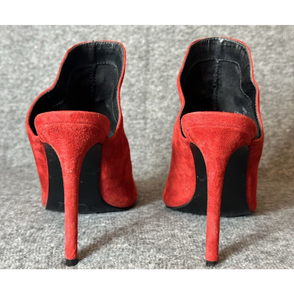 Steve Madden Shoes Womens 7 Red Suede Leather SOOKI High Heel Open Toe Stiletto - Picture 9 of 15